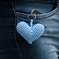 Imagem do Chaveiro de Coração em amigurumi