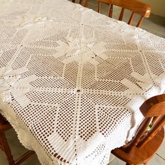 Toalha de mesa pipoca em crochê - Art Familiar Artesanato
