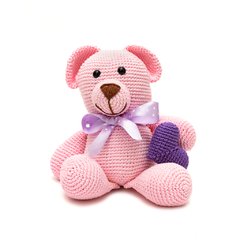 Urso Rosa com coração