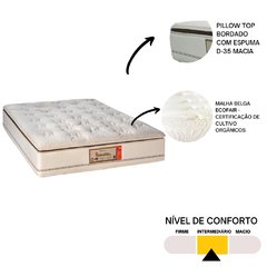 Conjunto Colchão Queen Eco Naturalité Plus Molas Ensacadas Sankonfort com Box Universal Bege 158x198x75cm na internet