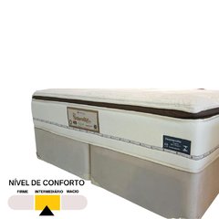 Conjunto Colchão Queen Eco Naturalité Plus Molas Ensacadas Sankonfort com Box Universal Marrom 158x198x75cm