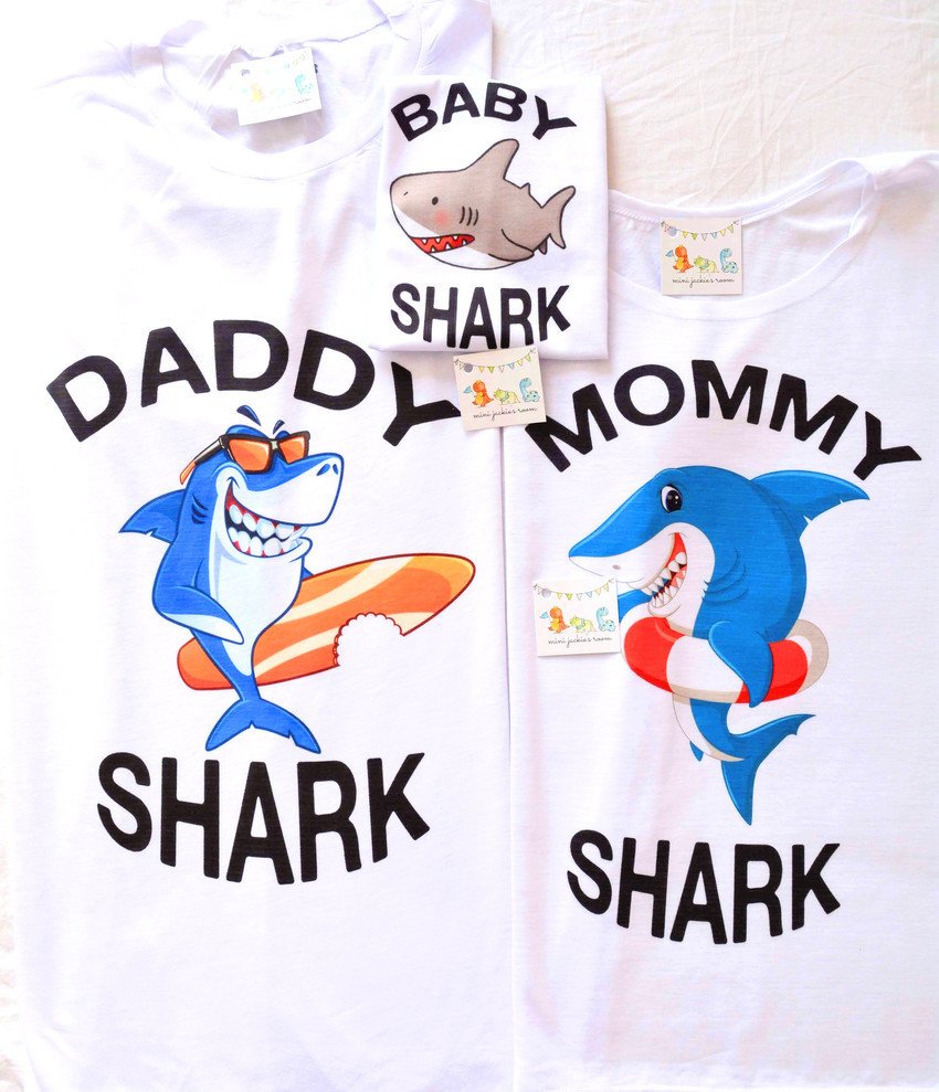 camiseta baby shark familia