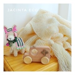 LANA TEJIDA A MANO MANTECA - comprar online