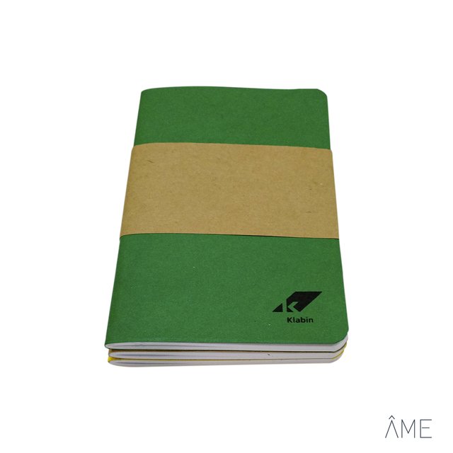 Trio moleskine capa mole em papel colorido 180 gr com silk 1 cor
