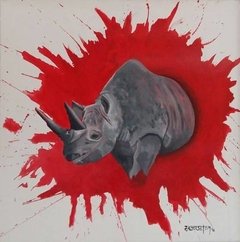 Rojo recuerdo de rinoceronte