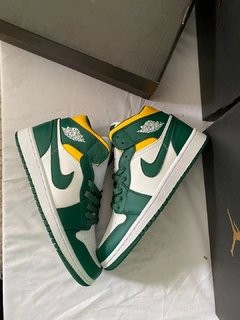 Nike Air Jordan Verde, branco e amarelo - loja online