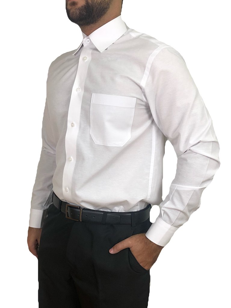 camisa social manga longa branca