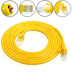 Cable de Red 5m Cat5 Global Amarillo