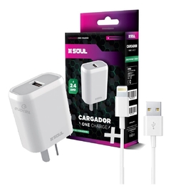Cargador Carga Rapida Soul 2.4a Con Cable