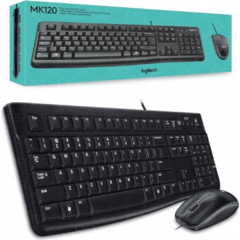 Combo Teclado y Mouse Logitech Mk120 Con Cable