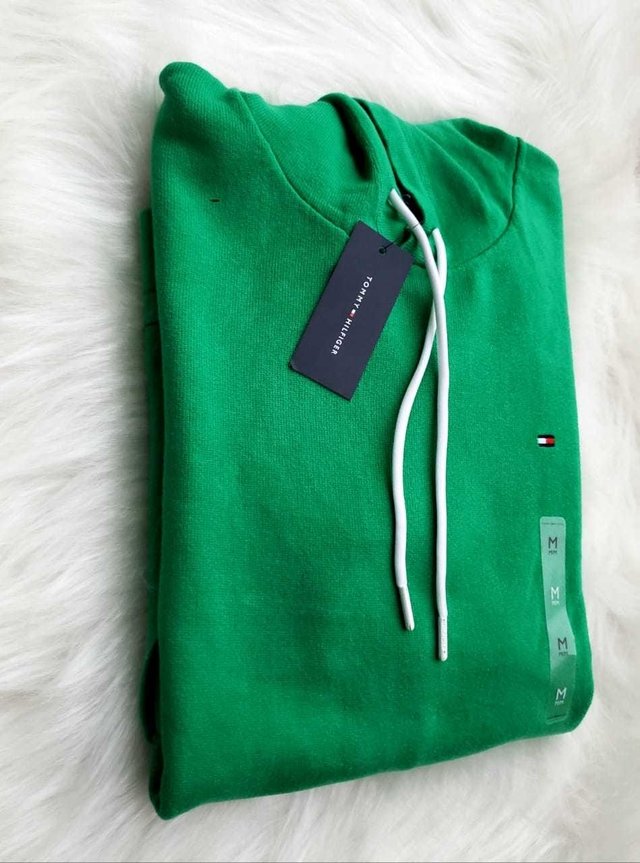 green moletom com capuz tommy hilfiger