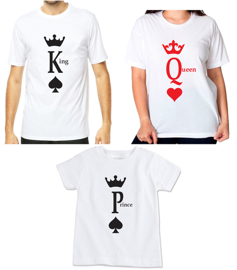 kit camisetas casal de namorados. king queen