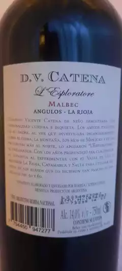 DV Catena L´Esploratore Malbec, Angulos - La Rioja - comprar online