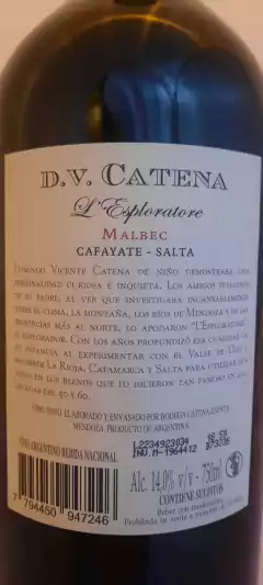 DV Catena L´esploratore Malbec Cafayate-Salta - comprar online