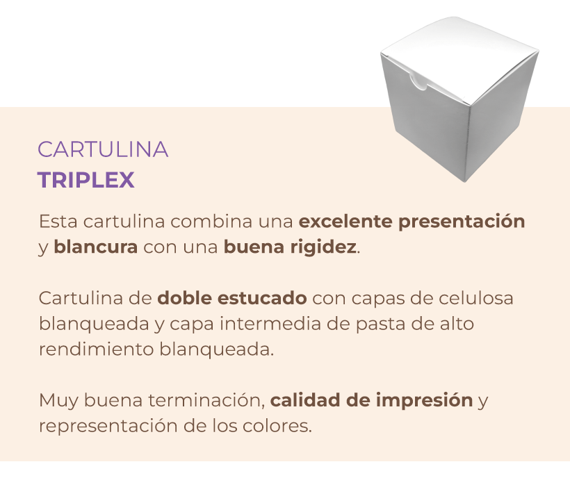 Cartulina Triplex blanca