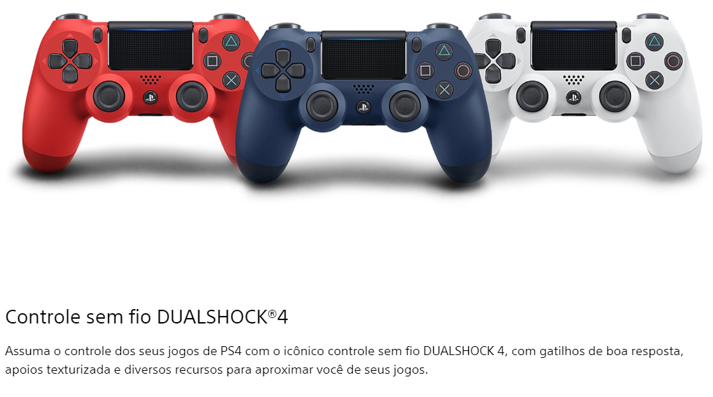 Combo Controle para PS4 sem Fio Dualshock - Midnight Blue com 5 Jogos de PS4, Shopping