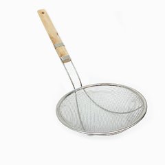 Colador Mango De Madera Grande