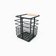 Portautensilios Hierro Negro - comprar online