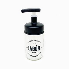 Dispenser Vidrio Tapa Negra