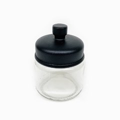 Especiero Vidrio Tapa Aluminio Negra