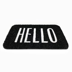 Felpudo Coco Hello Negro 2