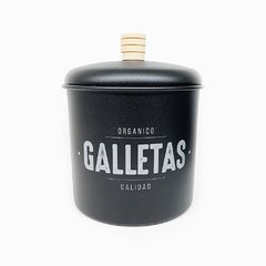 Lata Galletas Aluminio Negra