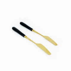 Untador Dorado Mango Porcelana Negro Set x2