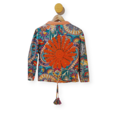 CAMPERA MULTICOLOR POMPONES T.L