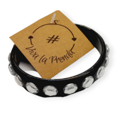 PULSERA NEGRA C/ PIEDRAS