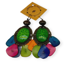 AROS BRONCE GRANDES C/PIEDRA