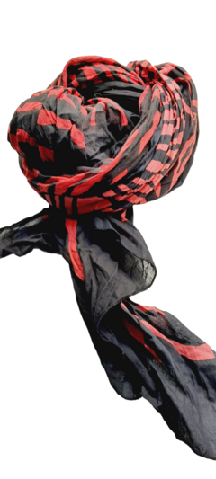 PAÑUELO CEBRA ROJO/NEGRO