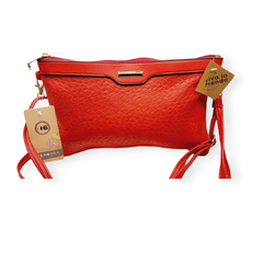 CARTERA SIMIL CUERO ROJA