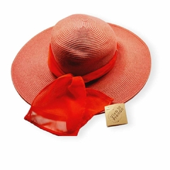 SOMBRERO PLAYERO ROJO C/LAZO