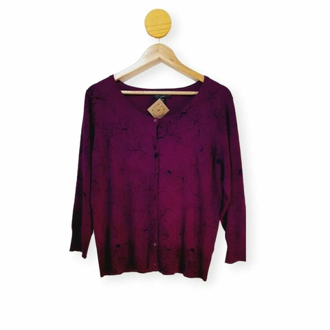 CAMPERA TEJIDA MORADO SIMPLY STYLED T.XL