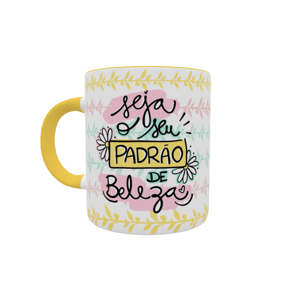 Padrão de beleza – Caneca de Cerâmica – Poder Feminino – Olha