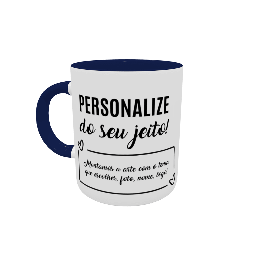 Caneca Branca Personalizada Foto Imagem Logo Arte