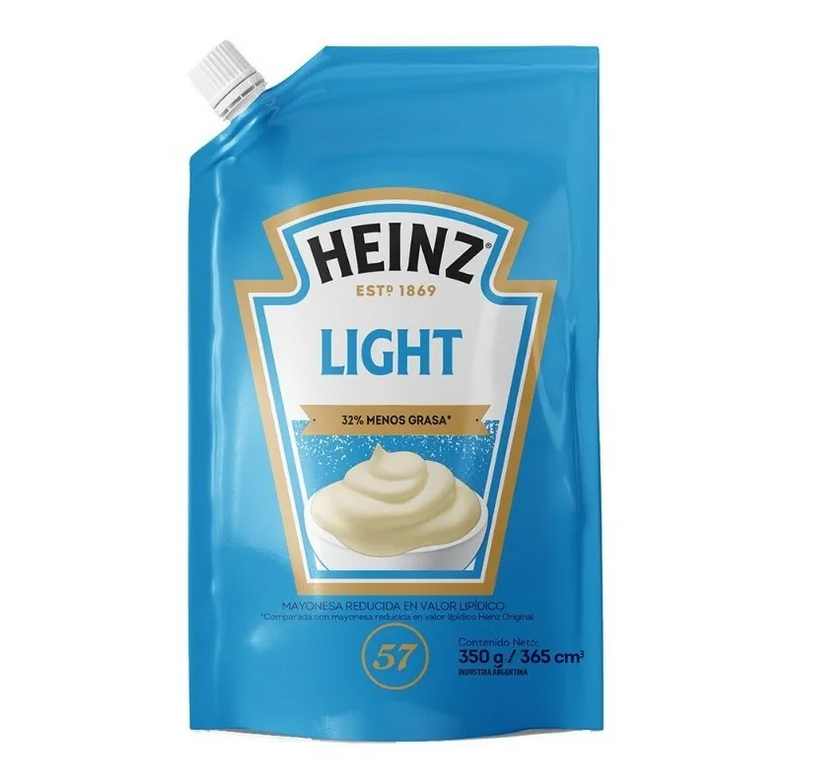 MAYONESA HEINZ LIGHT X 350 gr DOY PACK Gourmetpaisano