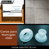 Separador Cono Tabique Hormigón Visto Fraccionado 10 x 100 unidades