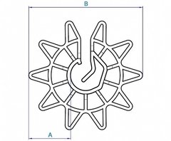 Separador para Hormigón Radial 15 mm Fraccionado 25 x 100 unidades - HANDYMAN