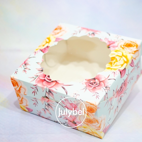 CAJA 10X10X5CM ROSA CON VISOR CORAZON 