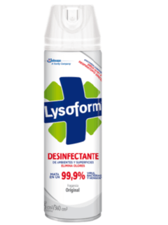 Desinfectante Aerosol Lysoform ORIGINAL 360cc