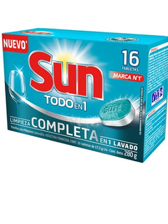 Tabletas SUN Lavavajillas 3 en 1 x 16u