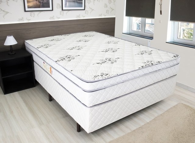 Cama Box King - Colchão Royal Black - King - 193x203x75cm - Mola Ensacada -  PillowTop - Visco - Relaflex