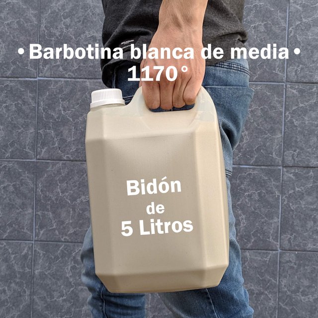 Barbotina blanca de media Temp. 1170° Bidón de 5 Litros