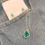 Conjunto Prata Gota Esmeralda - comprar online