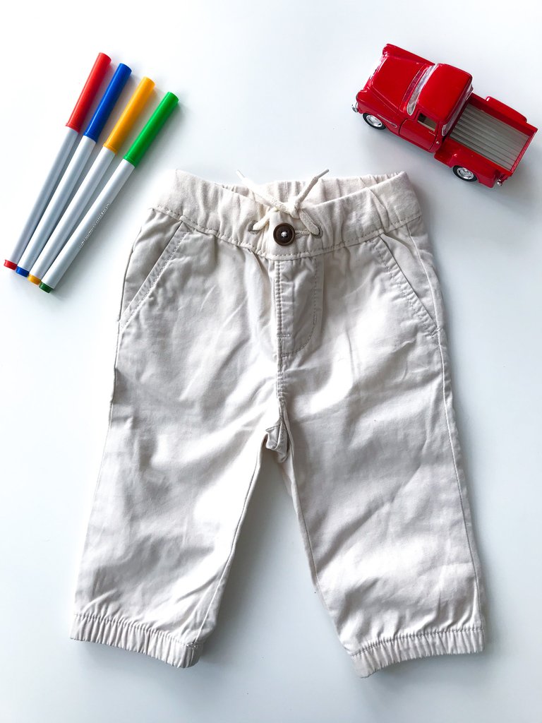 Pantalon Bebe Blanco Gap - Talle 3 A 6 Meses - Nuevo