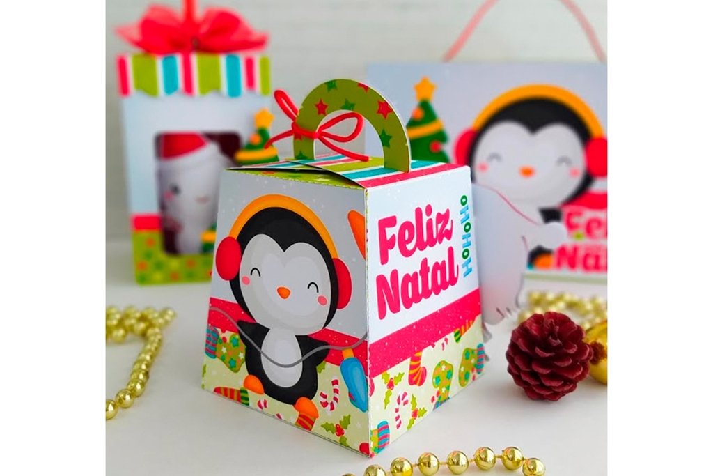 Caixinha para Mini Panetone - (2 unids.) - D&D Artes Caixinha para Mini Panetone - (2 unids.) - D&D Artes