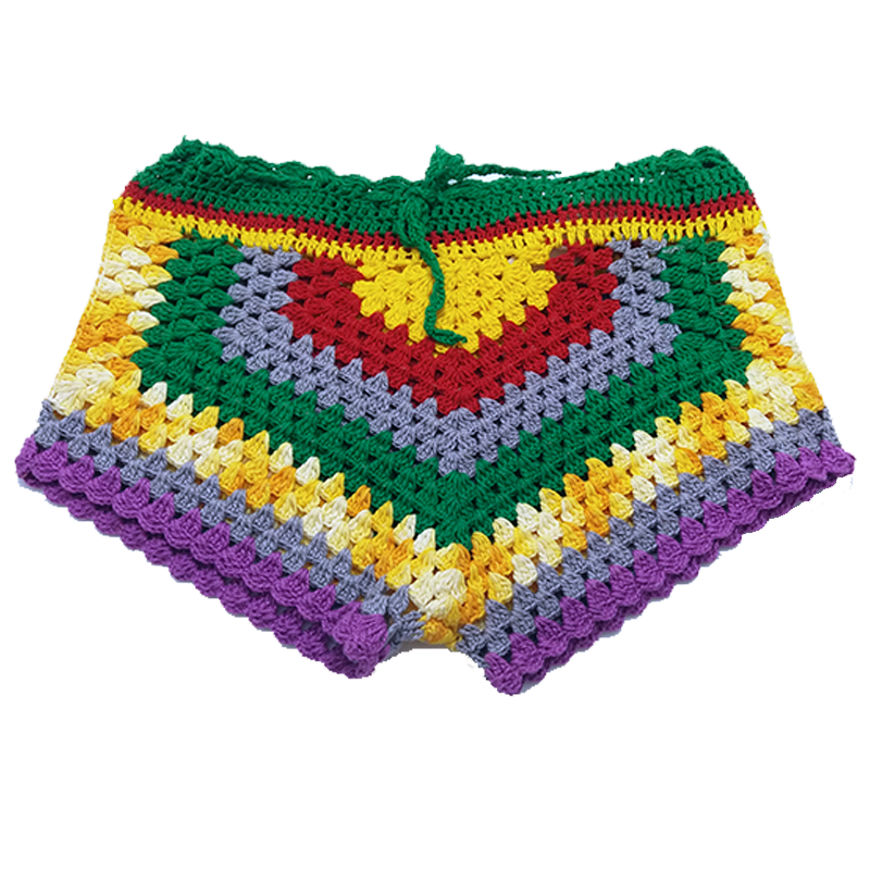 SHORT DE CROCHÊ COLORIDO - Comprar em RECOSOL