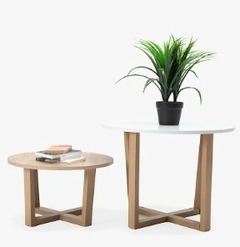 SET MESAS DE LIVING - PATAS CRUZ