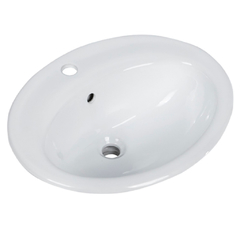 BACHA DE PORCELANA SOBREMESADA CON 1 AGUJERO PIAZZA - comprar online